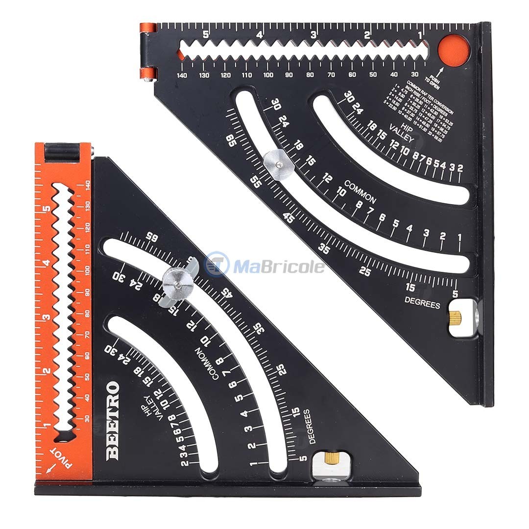Règle Triangle Pliante Multifonctionnelle Equerre de charpentier en