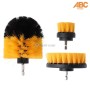 Jeu de 3 brosses à embout 6mm, diamètre 45,90,100mm en nylon ABC POWER | Pour perceuse et visseuse | MaBricole Algérie