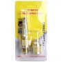 Lance d'arrosage réglable en aluminium avec adaptateur, emballage plastique jaune et blanc