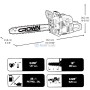 Scie à chaine à essence 45cm 45.0cc 1800W CROWN | Scie à chaîne et Débroussailleuse | MaBricole Algérie