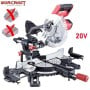 MaBricole | WORCRAFT | Scie électrique | Scie à onglets sans fil 20V sans batterie sans chargeur avec guide laser WORCRAFT | CMS-S20LI
