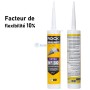 Silicone blanche 500g flexibilité 10% ROCKSEALANT | Fixation | MaBricole Algérie