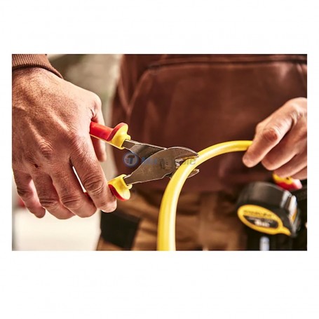 Pince Coupante Diagonale Isolée 1000V FIRSTINFO H57111 - Pour électriciens - Lame Trempée, Poignée Ergonomique