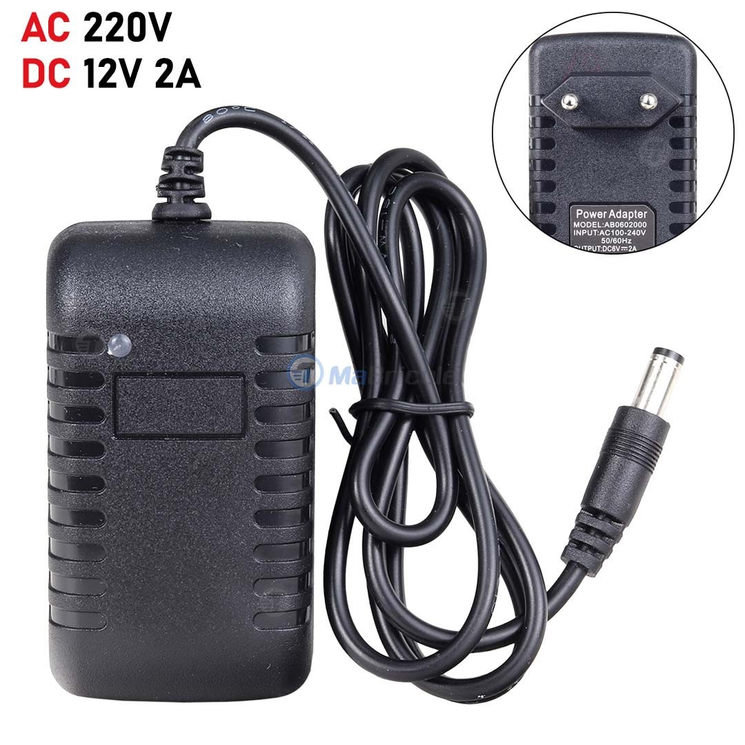 Chargeur, Transformateur AC/DC, Adaptateur secteur AC 220V- DC 12V 2A ...