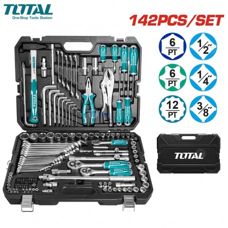 Caisse à outils 142PCS TOTAL | THKTHP21477 | Coffret multi-outils | MaBricole Algérie