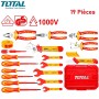 Ensemble d'outils à main isolés 1000V 19Pcs avec valise TOTAL | THKITH1901 | Coffret multi-outils | MaBricole Algérie