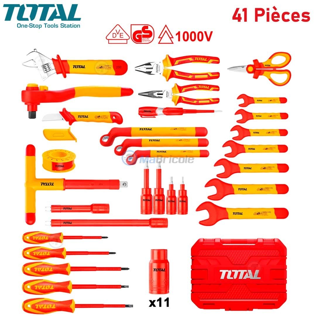 Ensemble D Outils Main Cl Et Douilles Isol S V Pcs Avec Valise