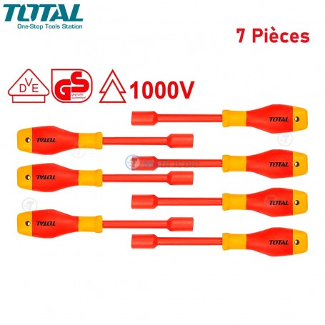 Jeu de tournevis à écrou isolé 1000V 7PCS TOTAL | THKISD0701 | Tournevis | MaBricole Algérie