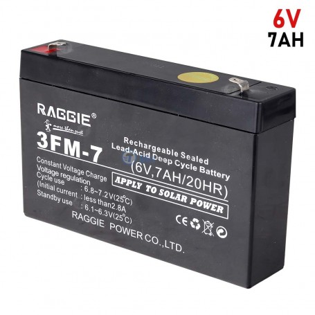 Batterie rechargeable au plomb scellée 6V 7AH RAGGIE | Batteries et chargeur | MaBricole Algérie