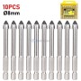 10 PCS forets Ø 8mm 78mm pour verre, carreau et céramique embout 6mm LAMBOSS | Pour perceuse et visseuse | MaBricole Algérie