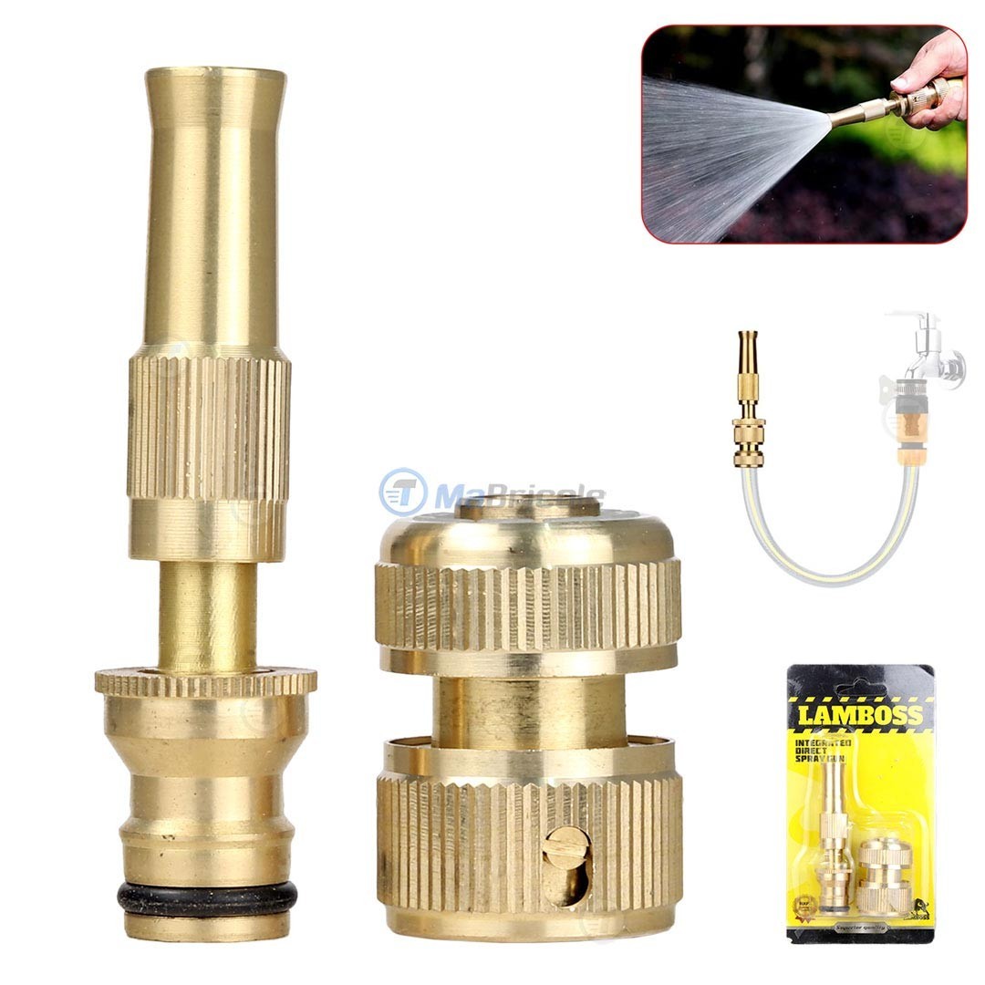Pistola Xhose In Ottone Per Giardino – Ugello Multigetto Con Raccordi, Antigelo! - Foto 2