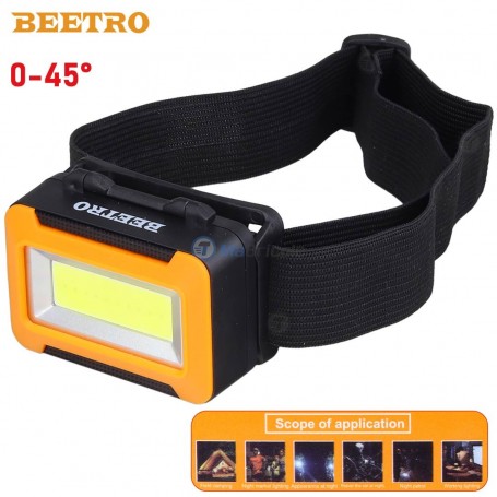 Lampe torche frontale, Lampe de tête LED réglable 0-45° BEETRO | Lampe portative | MaBricole Algérie