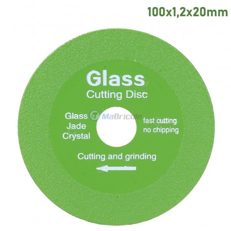 Disque à couper/meuler le verre, cristal 100x1,2*20mm bage 16mm | Pour meuleuse | MaBricole | Algérie