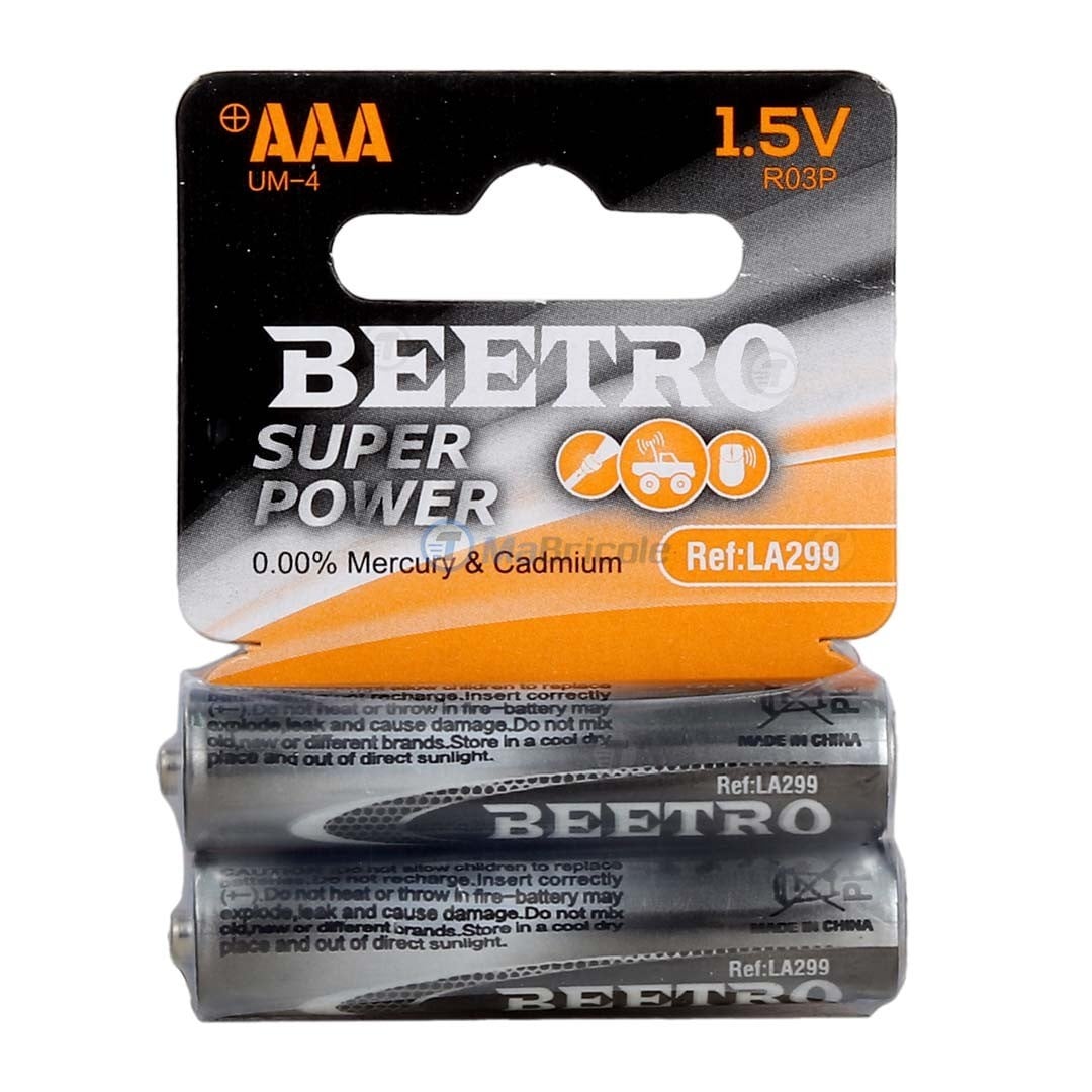 10 Paire de Piles 1,5V AAA UM-4 R03P BEETRO | LA299-10PCS