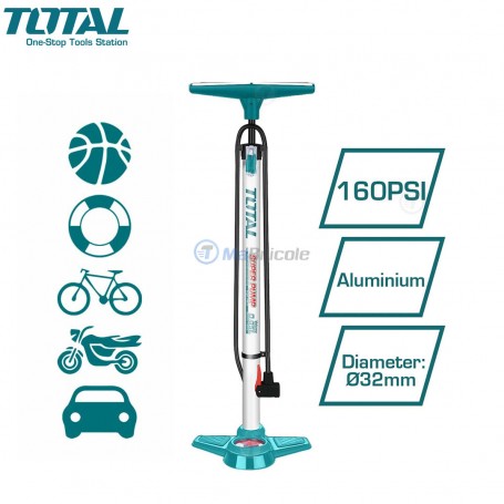 Gonfleur à main 160PSI 32*580mm en aluminium TOTAL | TMPP3201 | Autre outils | MaBricole Algérie