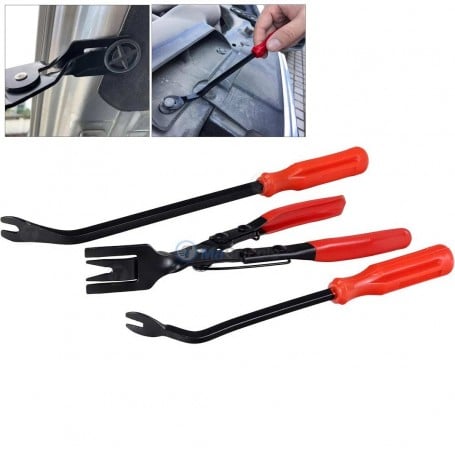 SIXTOL Mechanic Trim Set 19 Pièces – Kit Outils Démontage Garnitures Auto Sans Rayures, Extracteurs Clips + Autoradios