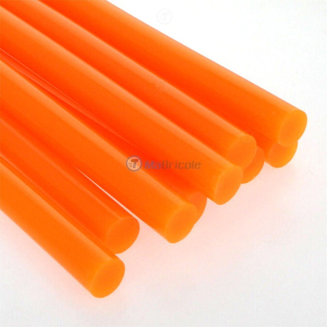 Tubes colle silicone Ø 7mm 20cm 10Pcs Orange | MaBricole | Algérie