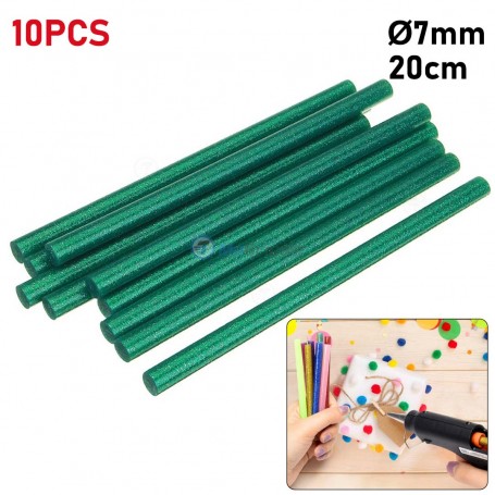 Tubes colle silicone brillante Ø 7mm 20cm 10Pcs Vert | Fixation | MaBricole | Algérie