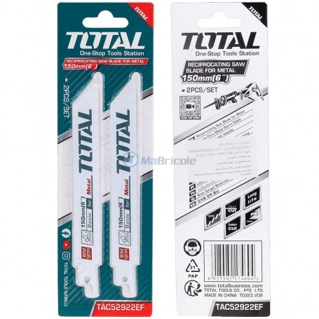Lames De Scie Sabre KS TOOLS - 5 Pièces Pour Métal 1mm - 80 Dents/cm - Réf. 515.5545