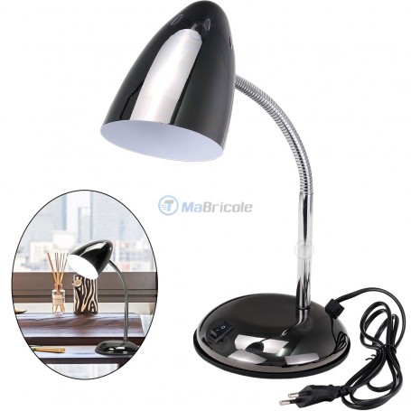 Lampe de bureau filaire Chromée, douille E27 avec interrupteur | Empoule, lampe led et spots | MaBricole Algérie