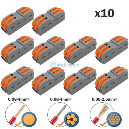 Lots de 10 Pcs Connecteurs électrique rapide 2*2pins 32A 0,08-4mm² (AWG28-12) OZTURK | Accessoires d'électricité | MaBricole Algérie