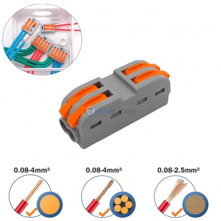 Connecteur électrique rapide 2*2pins 32A 0,08-4mm² (AWG28-12) OZTURK | Accessoires d'électricité | MaBricole Algérie