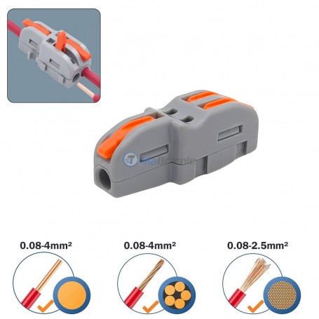 Connecteur électrique rapide 1*2pins 32A 0,08-4mm² (AWG28-12) OZTURK | Accessoires d'électricité | MaBricole Algérie