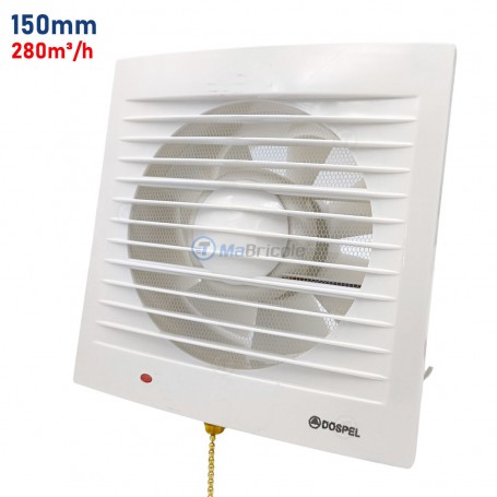 Extracteur d'air 150mm 280m³/h model STYLØ150 blanc DOSPEL | Accessoires d'électricité | MaBricole Algérie