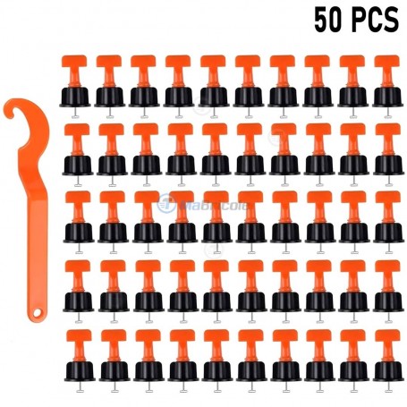 MaBricole | | Autre outils | Niveleur Faïence, kit de nivellement de carrelage réutilisables 50 PCS | GS38042