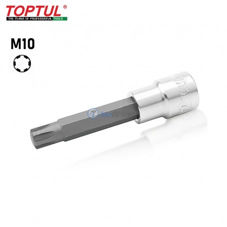 Douille torx fiat 1/2 N° 10 100 mm TOPTUL | Clé et douille | MaBricole Algérie