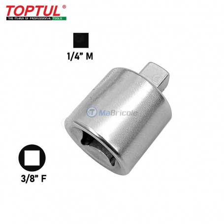 Adaptateur, douille 3/8" F *1/4" M 25mm TOPTUL | Clé et douille | MaBricole Algérie