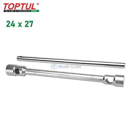 Clé à double extrémité pour camion avec barre (6PTx6PT) 24*27mm 406 mm TOPTUL | Clé et douille | MaBricole Algérie