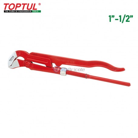 Pince serre tube suédois avec mâchoire en S 1-1/2″ 440mm TOPTUL | Pinces | MaBricole Algérie