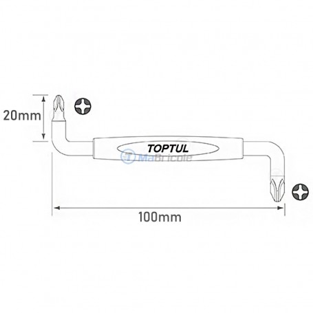 Tournevis Coudés Décalés Type Z Double Tête - Acier S2 Pour Espaces Étroits, Lot De 2