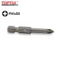 Embouts de tournevis électriques Phillips à tige hexagonale de 1/4" PH1x50mm TOPTUL | Pour perceuse et visseuse | MaBricole Algérie