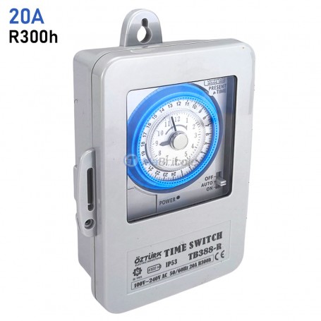 Horloge programmable, interrupteur horaire 20A R300h TB388-R OZTURK | Accessoires d'électricité | MaBricole Algérie