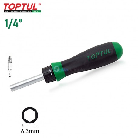 Tournevis à cliquet réversible 1/4″ TOPTUL | Tournevis | MaBricole Algérie