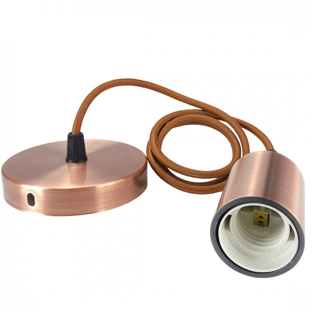 Douille Décorative En Cuivre E27 - Support D'ampoule Vintage, Design élégant Pour Intérieur Rétro Ou Moderne - 12
