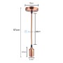 مقبس كهربائي بسلك للديكور مستقيم E27 مقاس 97 سم مع وردة لون برونزي | مصابيح و أضواء كاشفة | مابريكول الجزائر
