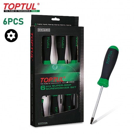 Lot de 6 tournevis Star Tamperproof Super-GripTOPTUL | Tournevis | MaBricole Algérie