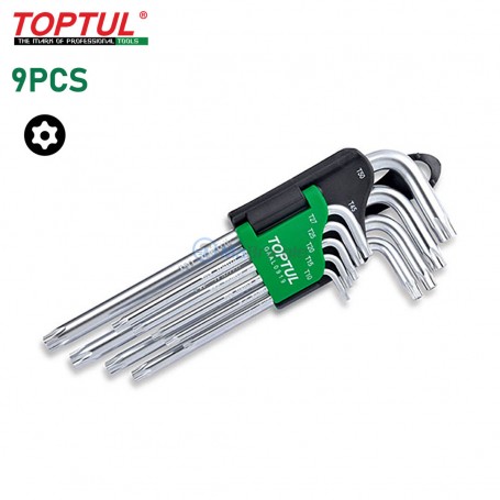 9PCS Long Type étoile Tamperproof Key Wrench Set T10-T50 TOPTUL | Clé et douille | MaBricole Algérie