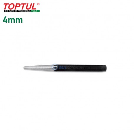 Poinçon central NOIR 4mm TOPTUL | Pour perceuse et visseuse | MaBricole Algérie