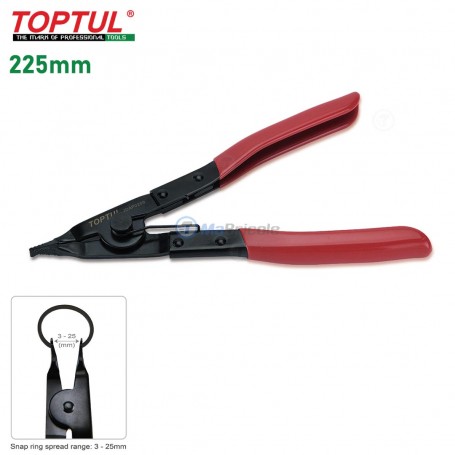 MaBricole | TOPTUL | Marteaux et massettes | Pince à anneau de verrouillage à pointe coudée 215mm TOPTUL | JDAP0209