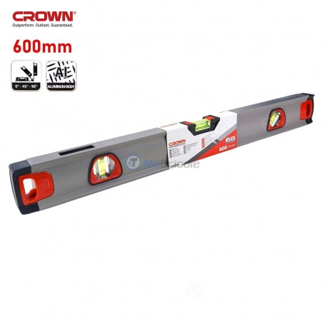 Niveau à bulle 60 Cm 0° - 45° - 90° en aluminium CROWN | CPHML-SPA06 | Outils de mesure | MaBricole Algérie