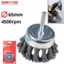 Brosse soucoupe torsadée ∅ 65mm 4500rpm gris HONESTPRO|YAG0604 | Pour perceuse et visseuse | MaBricole Algérie