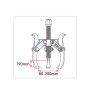 Extracteur d'engrenages à 3 mâchoires 3x200mm TOPTUL | Clé et douille | MaBricole Algérie