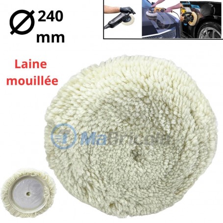 Tampon de polissage de laine 22x180 mm diamètre de la laine ∅240mm multi-surface | Pour ponceuse et polisseuse | MaBricole Algérie