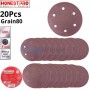 20 Pcs Disque papier abrasif scratche pour ponçage 215mm grain G80 6 trou HONESTPRO|YAT0909 | Pour ponceuse et polisseuse | MaBricole Algérie