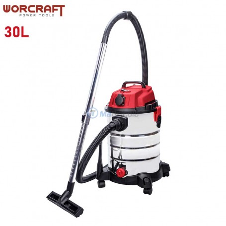 Aspirateur électrique 30L 2000W tuyau 1.5m avec accessoires WORCRAFT | VC16-30 | Perceuse | MaBricole Algérie