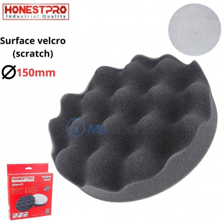 Éponge à polir, éponge de polissage surface ondulée 150mm scratch HONESTPRO | YAG1057 | Pour ponceuse et polisseuse | MaBricole Algérie